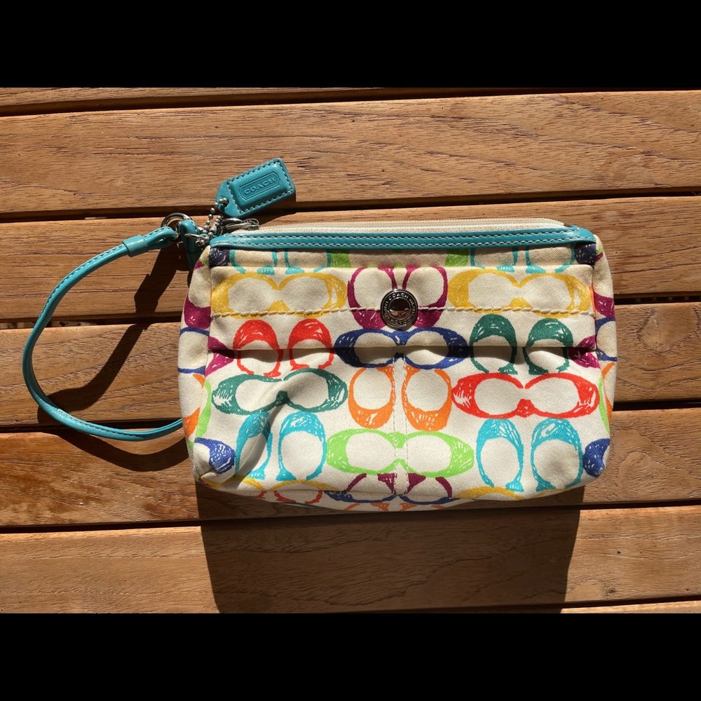 Coach colorful wristlet